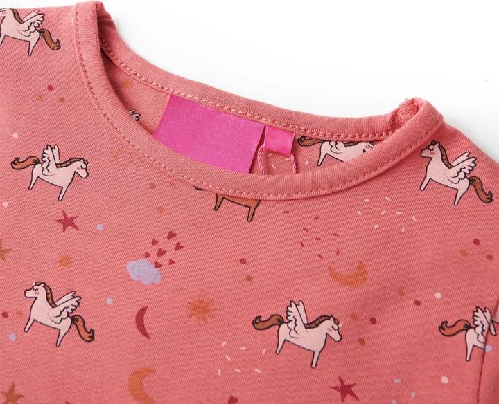 Produktbild VidaXL Kinderpyjama mit Langen Ärmeln Altrosa 92,Material: 95 (92)