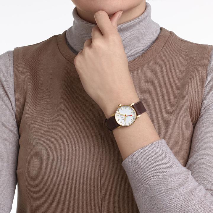Immagine prodotto Mondaine Evo2 - Ip Gold (Orologio da polso analogico, 30 mm)