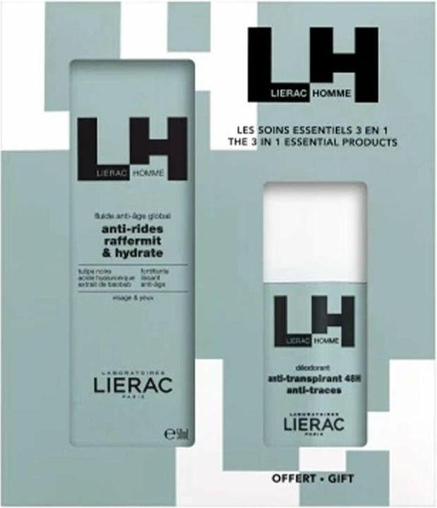 Actual product image Lierac Homme Anti-Aging Fluid Box + Anti-Perspirant Deodorant 48H (Manicure set)