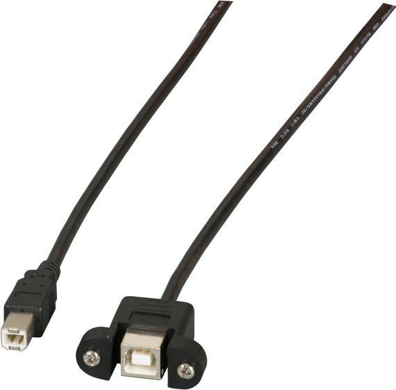 EFB Elektronik Cavo di prolunga USB2.0 B-B, maschio-femmina, 3,0 m, nero, Classic (3 m, USB 2.0)