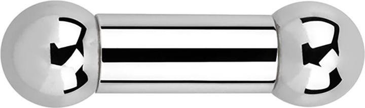 Produktbild Star Piercing Barbell silber mit zwei Kugeln (ohne Messing, Chirurgenstahl 316L)