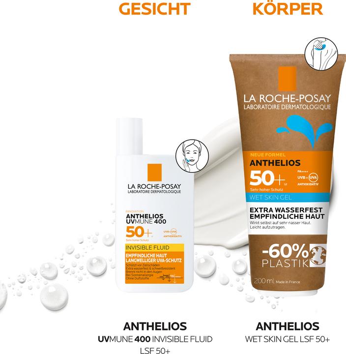 Produktbild La Roche Posay Anthelios Wet Skin Gel LSF 50+ (Sonnengel, SPF 50+, 200 ml, 213 g)