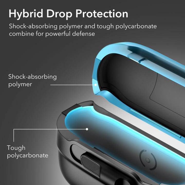 Productafbeelding ESR Pulse Halolock hoes met MagSafe voor Apple AirPods Pro 1/2 - Zwart (Hoes voor oplaadkoffer)
