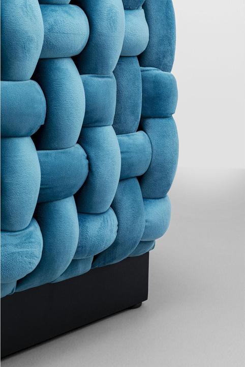 Actual product image Kare Design Hocker Weave Square Blau 47x47cm