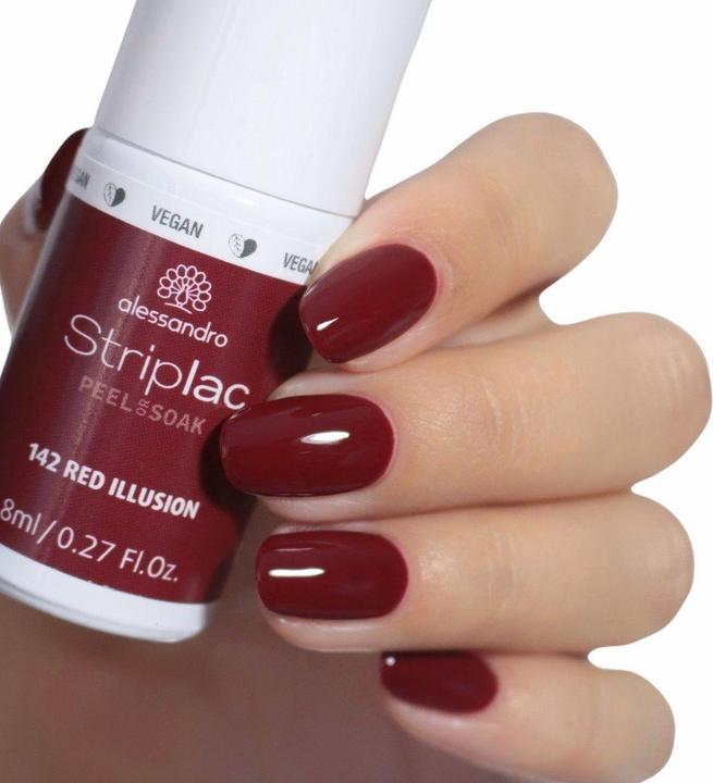 Image du produit Alessandro Striplac Peel or Soak - Illusion rouge (142 Illusion rouge, Vernis à ongles peel off)