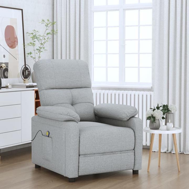 Image du produit VidaXL Fauteuil de massage Fauteuil TV Fauteuil relax Fauteuil de relaxation Gris clair