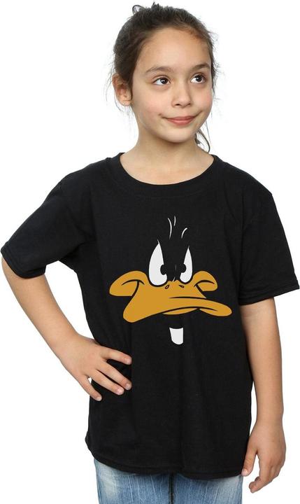 Actual product image Looney Tunes Girls Daffy Duck Face Cotton T-Shirt (152, 158)