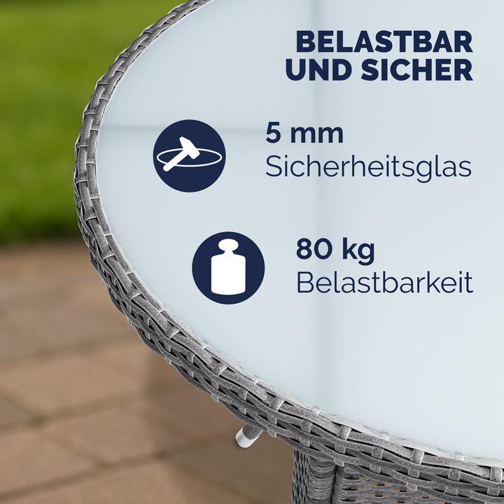 Produktbild Casaria Polyrattan Balkontisch (60 cm)