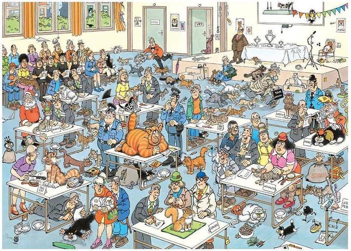 Immagine prodotto Jumbo Jan van Haasteren, Kattenshow -palapeli, 2000 palaa (2000 pezzi)