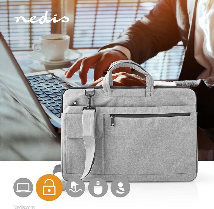 Immagine prodotto Nedis Borsa per notebook - Borsa per computer portatile - Cartella - Borsa a tracolla - Cintura da (18", Universale)
