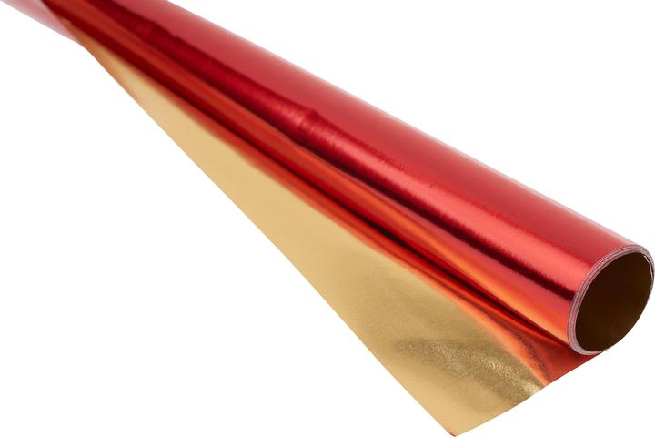 Produktbild Folia Alufolie doppels. kaschiert 50x78cm, 1 Rolle, rot/gold (90 g/m², 1 x)