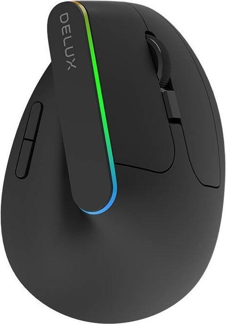 Actual product image Delux Wireless Vertical Mouse M618DB BT4.0 + 2.4Ghz 4000DPI RGB (Wireless)