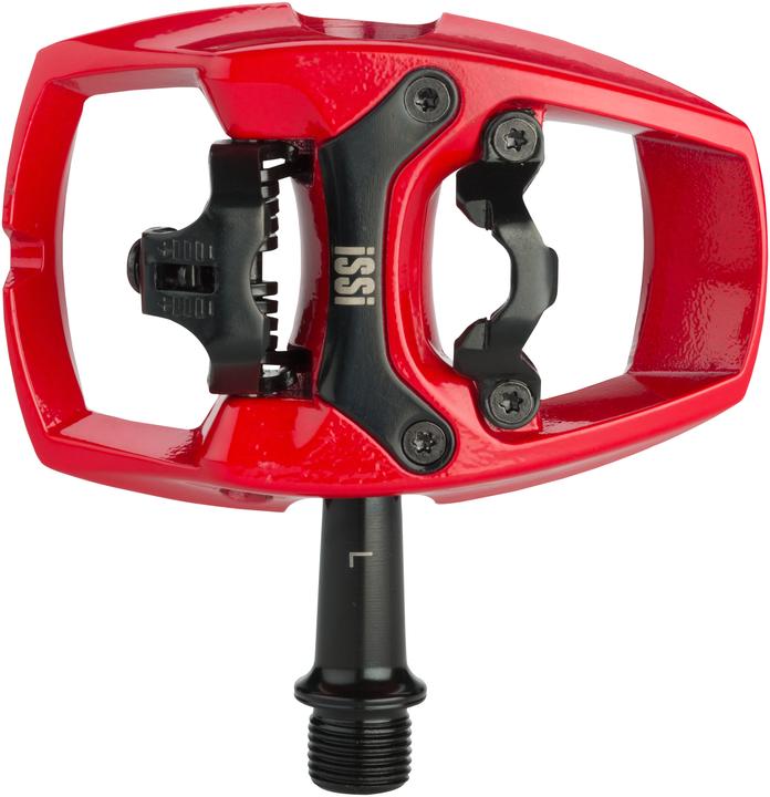 Image du produit iSSi Pédale hybride Flip II SPD pour VTT/Trekking/City (Bearing/Bushing). Rouge.
