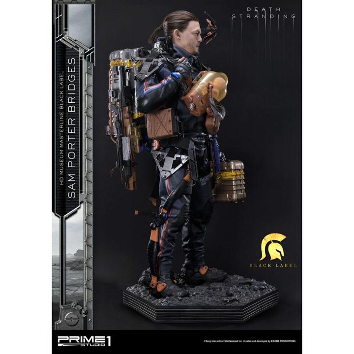 Actual product image Prime 1 Studio Death Stranding Sam Porter Bridges Black Label