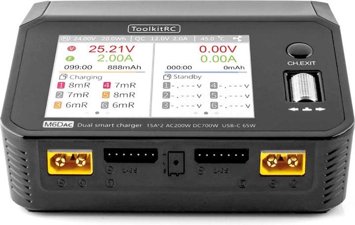 Produktbild Toolkitrc M6DAC LiPo 1-6S 15A 2 Kanal Ladegerät AC/DC