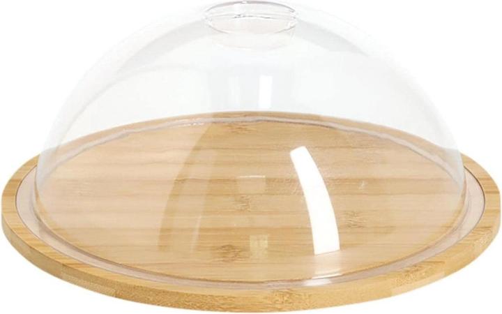 Image du produit Zeller Present Cloche à fromage avec couvercle Bambou plastique ø 23.5x10.5 cm