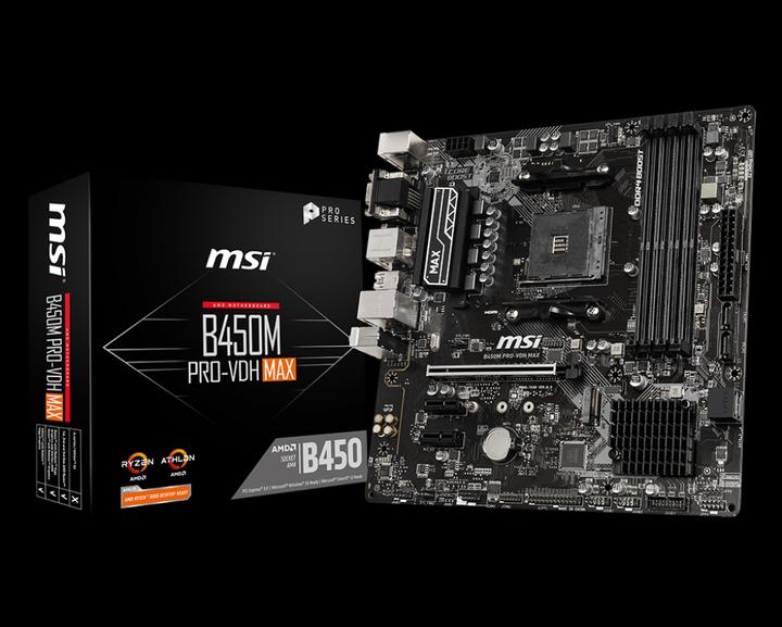 Actual product image MSI B450M Pro-VDH Max (AM4, AMD B450, mATX)