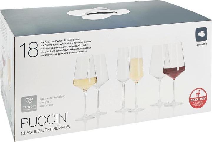 Produktbild Leonardo Puccini (22 cl, 18 Gläser, Rotweingläser, Weissweingläser)