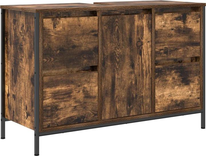 Image du produit VidaXL Ensemble de meubles de salle de bain 3 pièces en bois composite chêne fumé