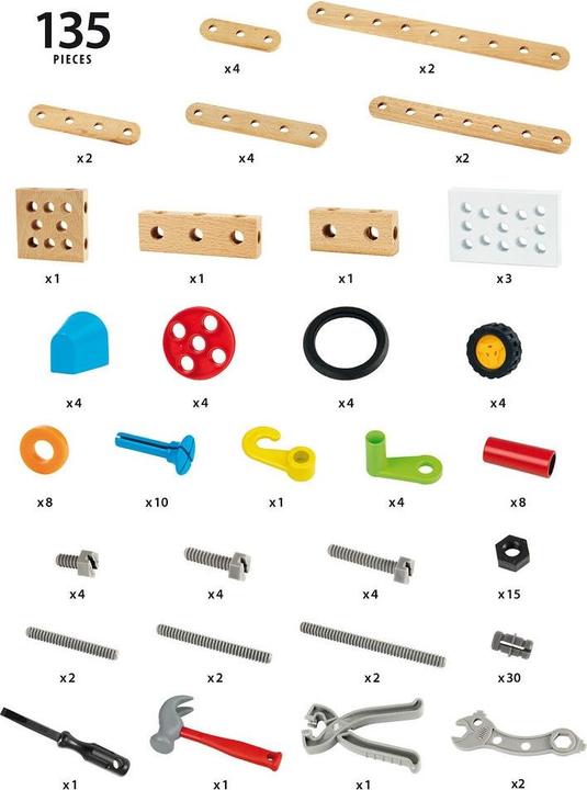 Actual product image Brio Wood construction toy Builder box 135 pcs.