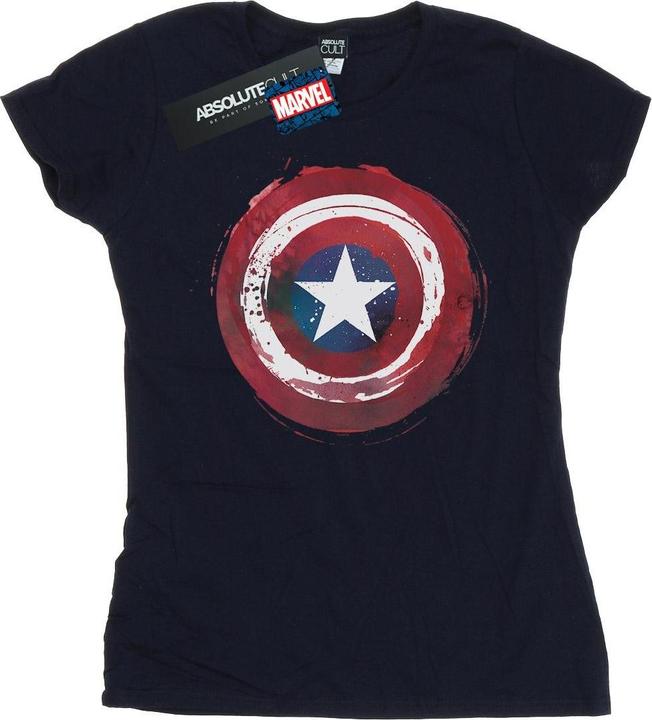 Image du produit - T-shirt CAPTAIN AMERICA SPLATTER SHIELD - Femme (XXL)