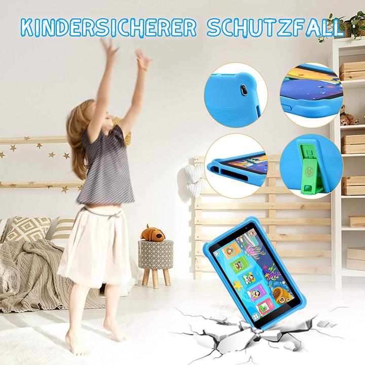 Actual product image QunyiCO Kids tablet (WLAN only, 7", 32 GB, Blue)