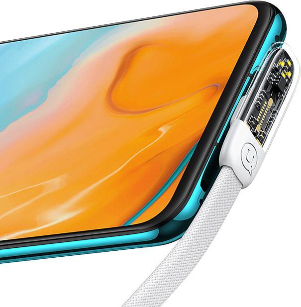 Image du produit EKO Câble de recharge 100W Type-C vers Type-C coudé 90 Modèle Iceflake 2m (2 m, USB 4.0, 100 W)