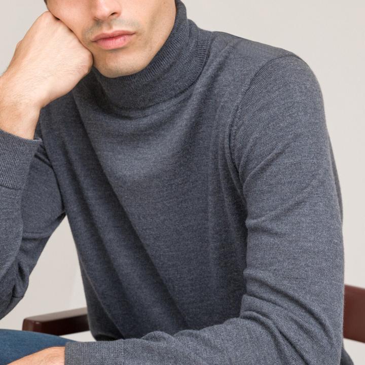 Produktbild La Redoute Collections Rollkragenpullover aus 100% Merinowolle (XXL)