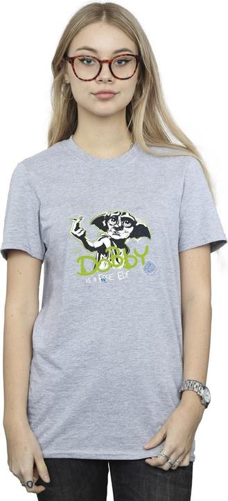 Actual product image Womens/Ladies Dobby A Free Elf Cotton Boyfriend T-Shirt (XXL)