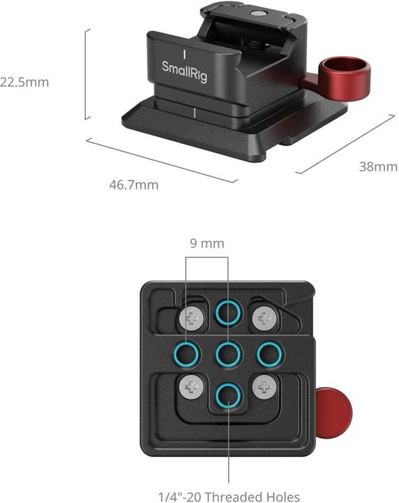 Actual product image SmallRig NATO Clamp to Arca-Swiss Quick Release Plate MD4857