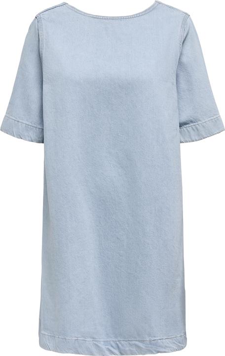 Only Volumiger Fit Rundhals Kurzes Kleid Jeanskleid