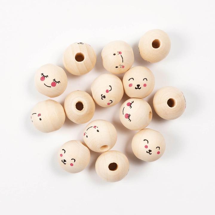 Actual product image Folia Wooden beads print