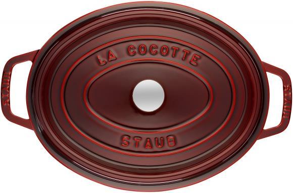 Actual product image Staub Roaster oval dark red (29 cm, Casserole + Stewpot, Cast iron)