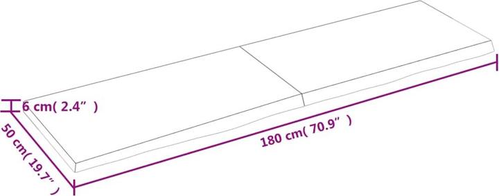 Immagine prodotto VidaXL Oak Nature (180 x 50 x 6 cm)