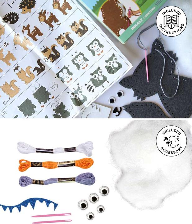 Immagine prodotto I Am Creative Set da cucito in feltro, set completo di animali
