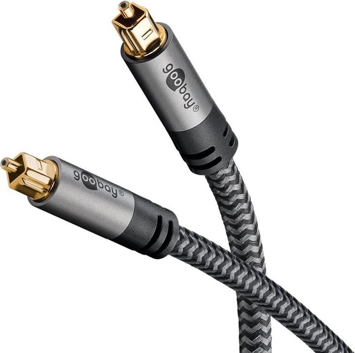 Produktbild Goobay TOSLINK-Kabel, 1 m, Sharkskin Grey (1 m, TOSLINK)