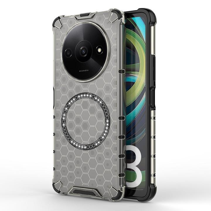 Actual product image Techsuit - HoneyComb Shield MagSafe - Xiaomi Redmi A3 / Redmi A3x - Black (Xiaomi Redmi A3)