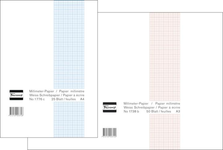 Produktbild Favorit Millimeterpapier Block (A3, Kariert, Weicher Einband)
