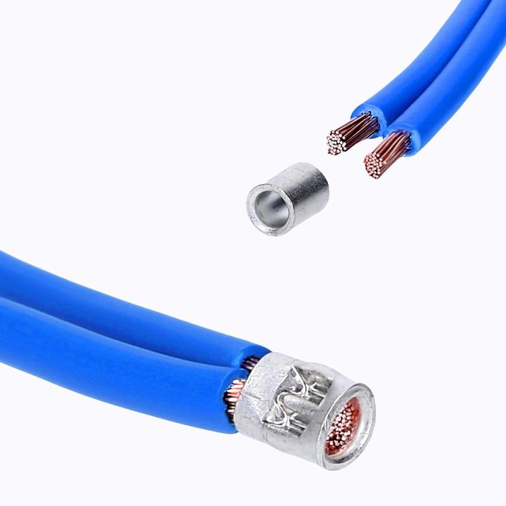 Actual product image Kalitec 10 pieces L03-P parallel connector 0.25-1.5mm² I Connector uninsulated I Crimp connector blank