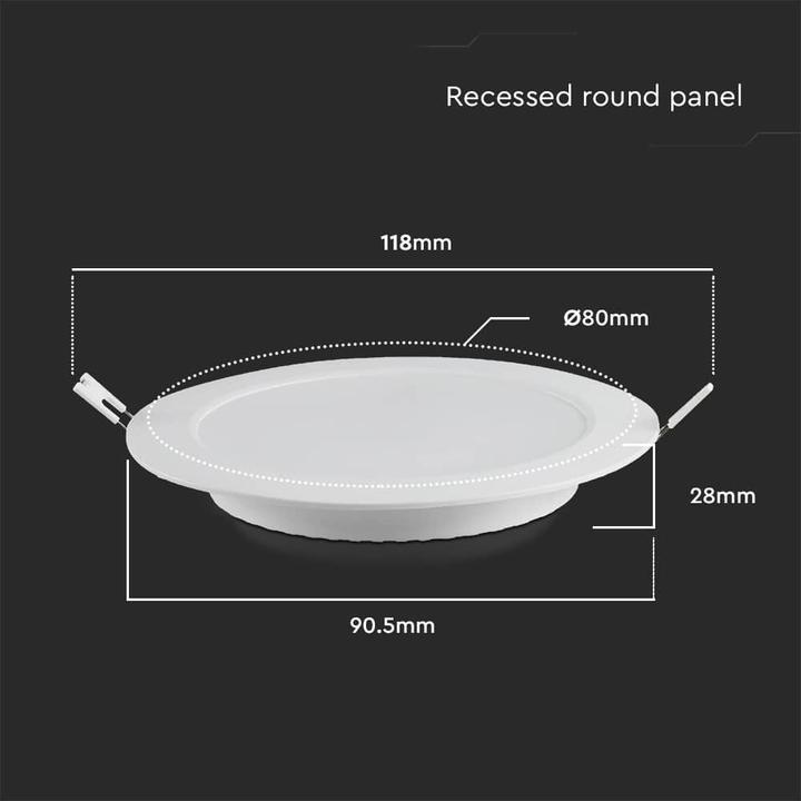Actual product image V-TAC Recessed LED light VT-61003, EEK: E, 3 W, 330 lm, 6500 K, white (330 lm)