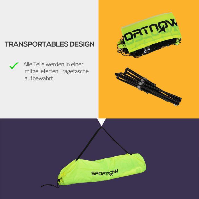 Image du produit Swisshandel24 Badmintonnetz Set, Faltbares Tennisnetz mit Transporttasche, Metall Gelb