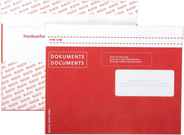 Immagine prodotto Elco Buste portadocumenti Quick Vitro carta Dokumente/Documents conformi agli standard postali (C5)