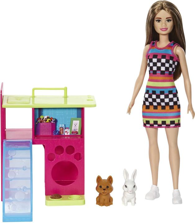 Produktbild Barbie Mattel Puppe Vogel mit Haustieren, Mehrfarbig (HGM62)