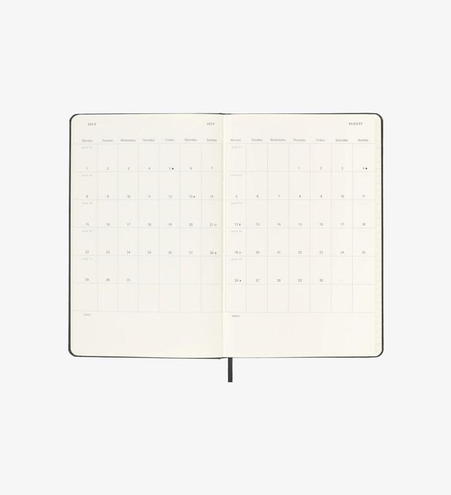 Image du produit Moleskine Weekly (13 x 21 cm, Anglais)