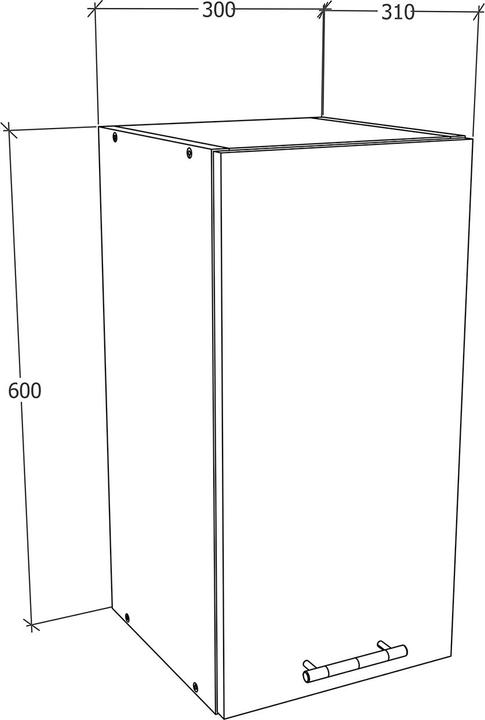 Immagine prodotto VCM Mobile da cucina Larghezza 30 cm Armadio a muro con ante in legno Mobili da cucina Esilo (30 x 60 x 31 cm)