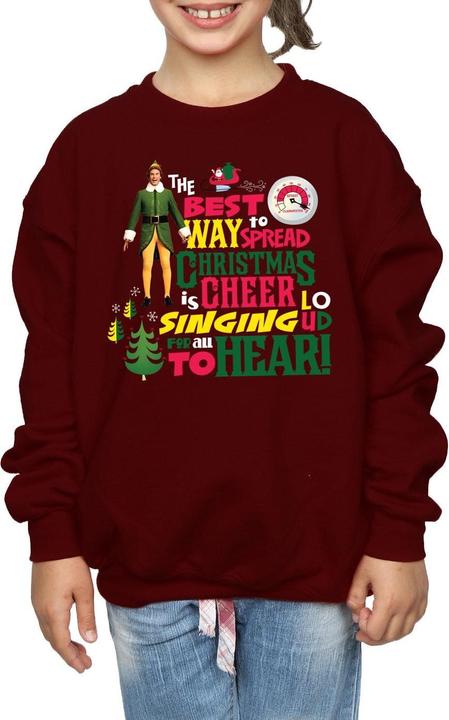 Actual product image Elf Girls Christmas Cheer Sweatshirt (140, 146)