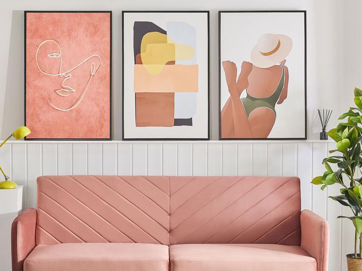 Immagine prodotto Beliani Quadro su tela marrone/bianco motivo donna 63 x 93 cm FELTRINA (63 x 93 cm)
