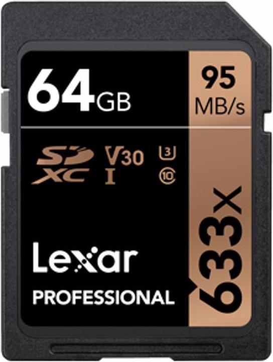 Produktbild Lexar Professional 633x (64 GB, SDXC, U3, UHS-I)