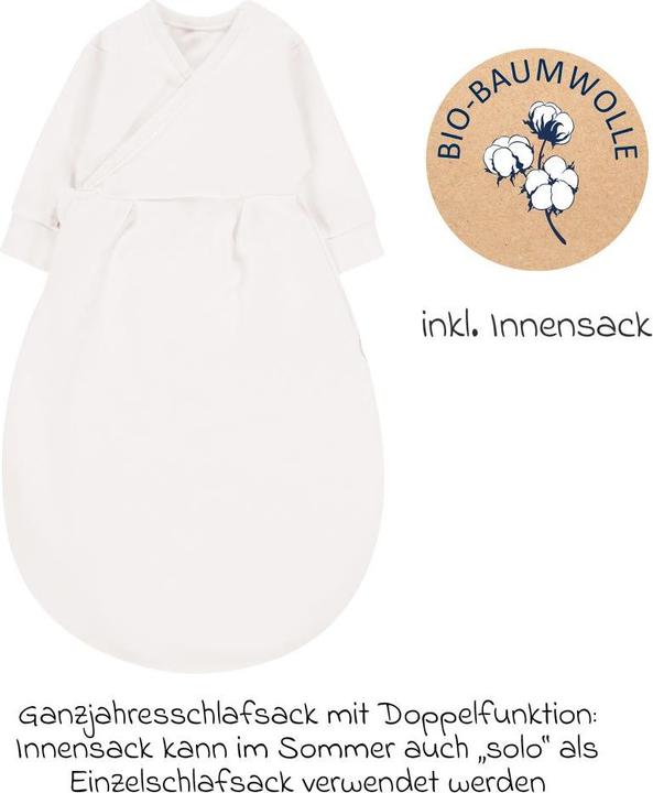 Actual product image Alvi Schlafsäcke Schlafsack Baby-Mäxchen 4 Season Mull - Sand-Beige