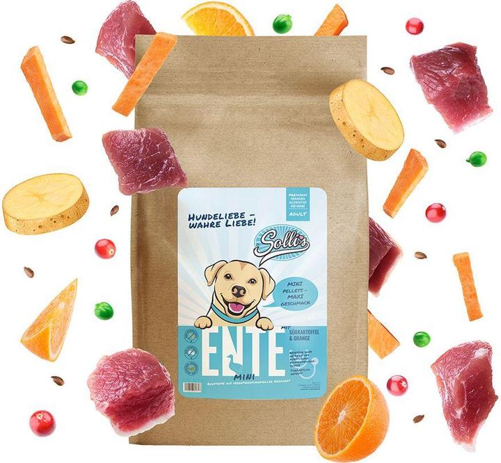 Sollis Nourriture sèche Canard-Minis 2kg (Adulte, 2000 g)